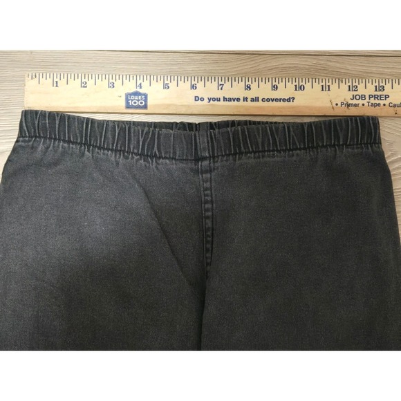 Vtg Forenza Pull Up Pants Womens Sz Medium No Tag Black 25x30 Elastic Waist 80s - Picture 2 of 5